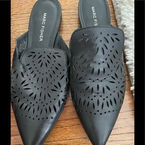 Marc fisher cut out mules black 6